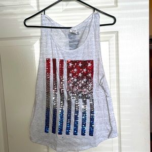 Pink American flag tank